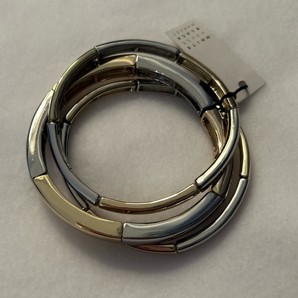 WHBM Stretch Bracelet in Silver and Gold Tones - Picture 3 of 8